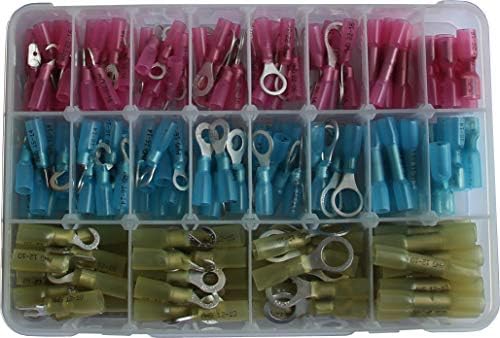 Solder Seal Wire Connectors, Heat Shrink Butt Connectors, Waterproof and Insulated Electrical Wire Terminals, Butt Splice (120PCS 5Sizes)