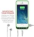 PowerBear iPhone 5SE / 5S / 5C / 5 Extended Rechargeable Battery Case [4000mah] Built in USB Power Bank Capacity (Up to 2.5X Extra Battery) - Green [24 Month Warranty and Screen Protector Included]