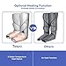 Tespo Leg Massager with Heat Air Compression Wrap Massage Foot and Calf for Circulation with Handheld Controller 3 Intensities 6 Modes, Helpful for RLS and Edema