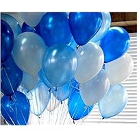 12 inches Latex Pearl White&blue&light Blue Balloons 100 pcs/bag (thickening each 2.2g) by The New World15