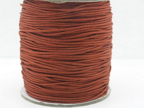 KONMAY 1 Roll 175yd Braided 1.5mm Nylon Shamballa Macram/beading Cord Lift Shade Cord (Light Brown 713)