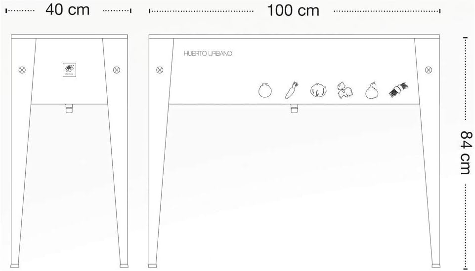 Herstera Garden 08901201 - Mesa de cultivo Verde 100x40x84 cm ...