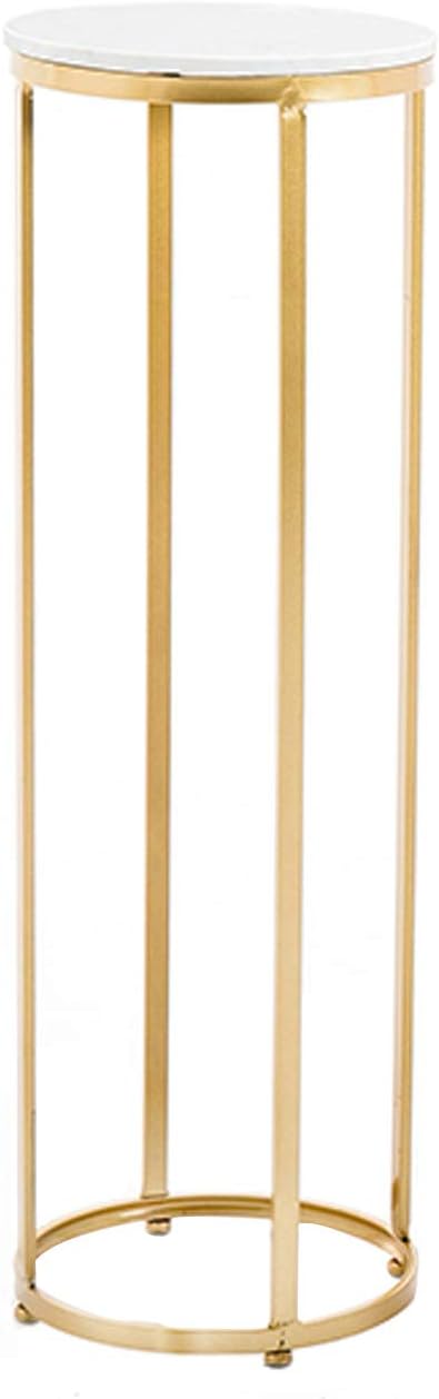 WZHFLOWERSTAND Wrought Iron Marble Flower Stand, Nordic Modern Minimalist Floor-standing Flower Stand, Living Room Bedroom Round Plant Flower Stand, Multi-size Optional (Size : A)