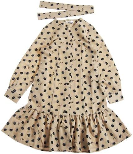 Amazon Sister Jenni シスタージェニィ スカーフ付ローズ柄膝下丈ワンピース ベージュ 130cm 140cm 150cm 160cm ワンピース チュニック 通販