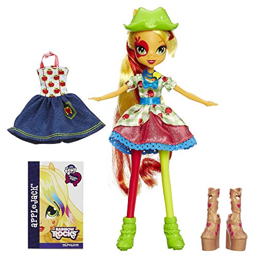 My little pony equestria girls rainbow rocks applejack doll with …