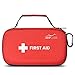 Compact First Aid Medical Kit - 121 Piece - Hard Carry Case Perfect for Home, Car, Camping, Office, Travel, Hiking, and Sports, Red