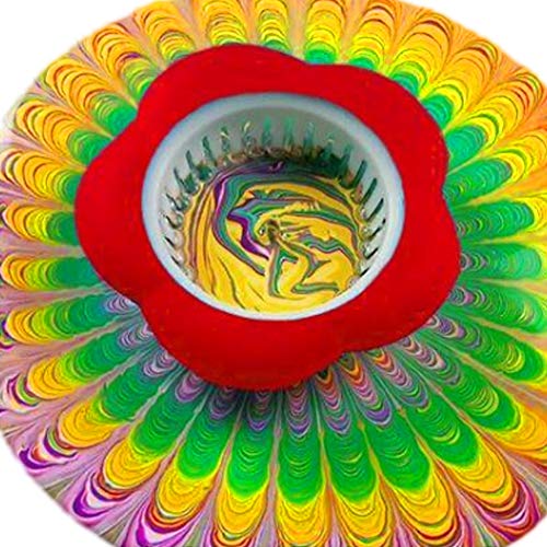 MeiMeiDa 75pcs Acrylic Pouring Art Supplies Kit - 5pcs Flower Acrylic Pouring Painting Strainers, 5pcs Plastic Cups, 50pcs Wood Stir Sticks, 5 Pairs of Latex Gloves, 10pcs Pipettes