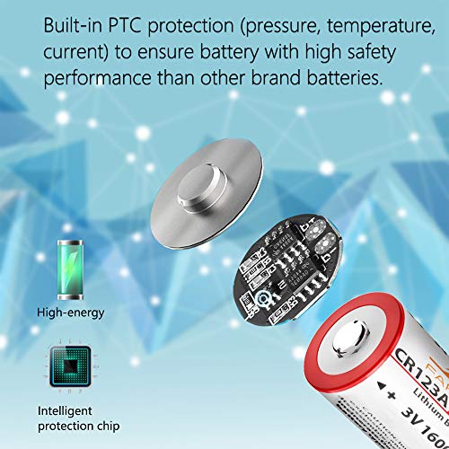 CR123A Lithium Batteries, FARSAIL 16 Pack 1600mAh Non-Rechargeable 3V Lithium CR123A Battery for Digital Cameras, Ring Alarm System, CR123A Flashlights, Smoke Detector, Medical Equipment - Thumbnail 4