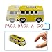 Jellydog Toy Pull Back Vehicles, 4 Pack Exquisite Metal Vehicles Set, Alloy Die-cast Mini Car Play Set, Pull Back Cars With Bus, Beetle,Pickup,Car ,Toy Car for Toddler