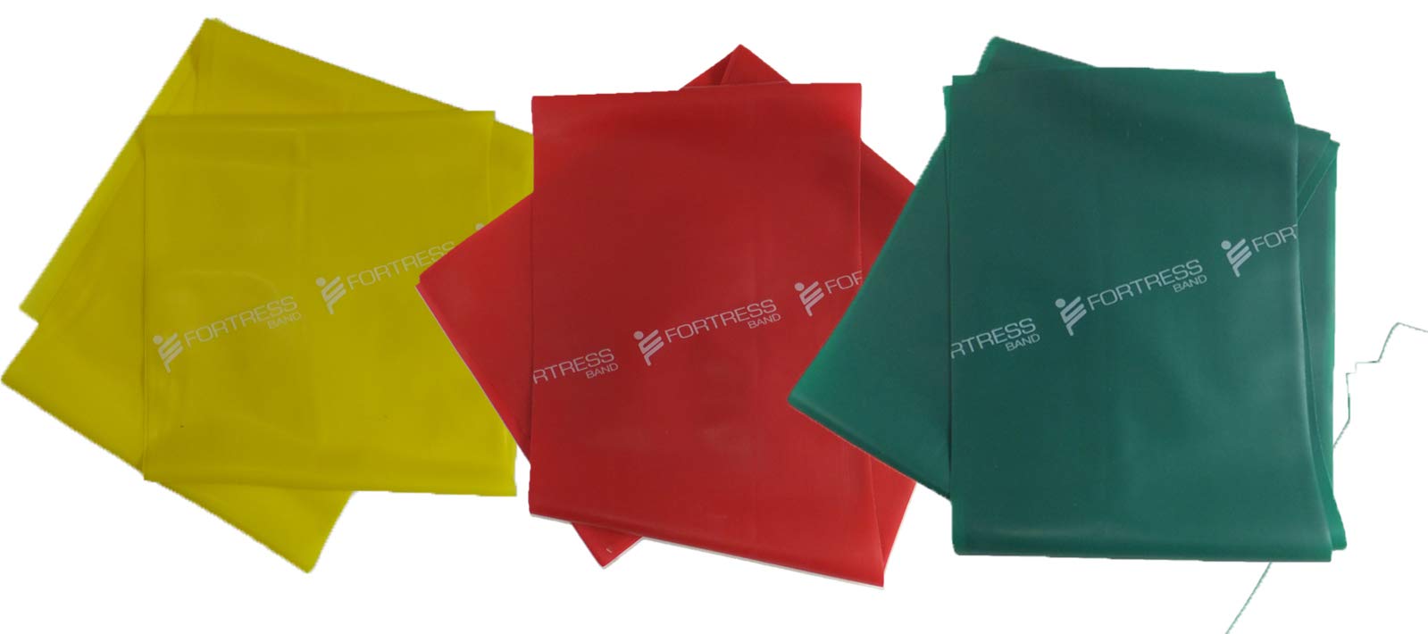 JustLivingAids.com - Resistance Band Set, 3 pack Exercise Bands, Professional Elastic Thera band Bands with 3 Resistance Levels for Yoga, Pilates, Strength Training [Yellow-Red-Green] (1 M)