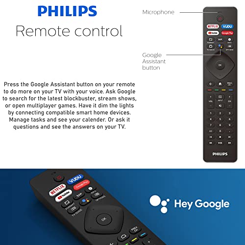PHILIPS 43-Inch 4K UHD LED Android Smart TV with Voice Remote