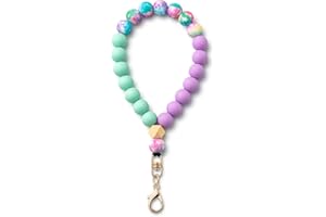 MORSUNBELA Phone Chain Hand Wrist Strap Lanyard Universal Phone Chain Bracelet Keychain for Women Girls Phone Chain Beads