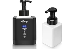 AOWOSA Hot Lather Machine for Shaving, Professional Lather Maker for Men Face Shaving, Large Capacity Shaving Foam Machine for Home Use Salon Barber Shop, with 2 Foam Bottle and Temperature Digital Display