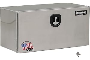 BUYERS PRODUCTS COMPANY Buyers Products 1706405 Pro Series Underbody Truck Box With 3-Point Compression Latch, Smooth Silver Aluminum, Made in the USA, 18 x 18 x 36 Inches, Truck Tool Box For Storage & Organization