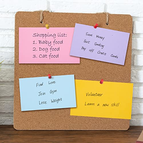 Koogel 272 Pieces Colored Index Cards, Blank Index Note Cards Bulk Neon Color Flash Cards Study Note Cards for School Learning Office Game Cards