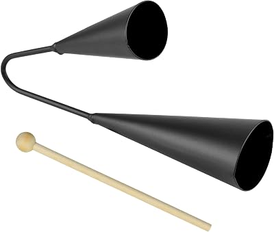 A-Star Two Tone Double Metal Samba Agogo Bells with Wooden Beater