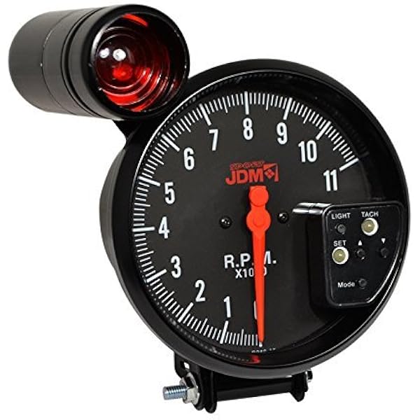 5" Carbon Fiber Tachometer 11K Rpm Gauge Shift Light Civic Integra