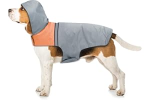 HAVENFLY Dog Raincoat with Reflective Strip, Ultra Light Breathable Waterproof Dog Rain Jacket, Adjustable Waterproof Dog Raincoat with Hood, Suitable for Small, Medium, and Large Dogs (Grey, M)