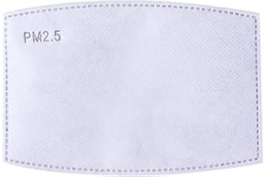 SAPO ALL NATURAL 10 PM 2.5 Face Mask Filters with Activated Charcoal - PM2.5 Facemask Filters with Activated Carbon - 5 Layers - for Use with Washable Face Masks