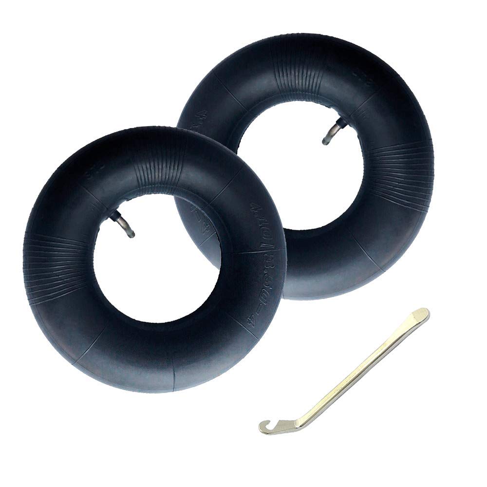 Wheelbarrow Inner Tube 4.10/3.50-4 Inner Tubes with Tyre Lever, Wheel Barrow Wheel Replacement for Wheelbarrow Tyre 4.10/3.50-4 Sack Truck Wheels Sack Barrow Trolley Wheels, 2 Pcs