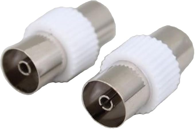 2 Adaptateurs Coaxiaux PureTek Type F Mâle Vers Femelle - Pour Antenne TV, Satellite, RF