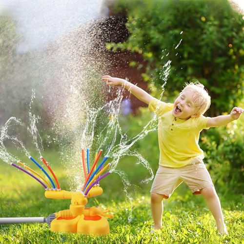 inzerwudi Water Sprinkler for Kids - Toddler Outdoor Toys - Summer Splash Fun Activities Outside Toys for Kids Ages 4-8 - Outdoor Play Backyard Yard Games for 3 4 5 6 7 8 Year Old Boys Girls Gifts