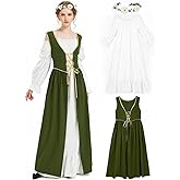 Opemon Halloween Medieval Dress for Women Renaissance Costume Fairy Victorian Costumes Gothic Corset Dress Cosplay