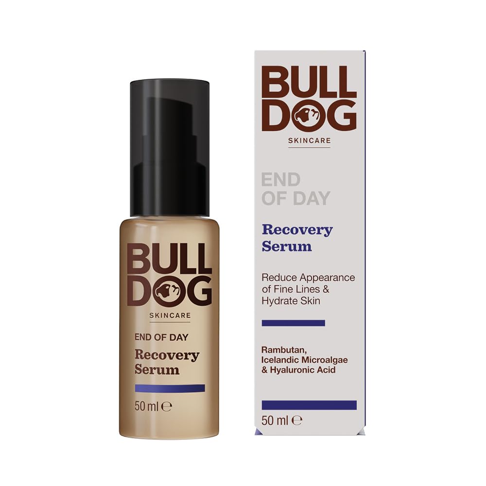 Bulldog Skincare - End Of Day Recovery Serum For Men Reducing Fine Lines and Wrinkle Gel 50ml, 1, 54.0 grams (X302448900)