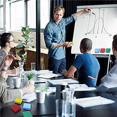 MOLYHUA 48 Pack Magnetic Whiteboard Dry Erase Eraser Chalkboard Cleansers for Classroom, Home and Office