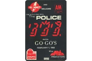 Police 1982 Tour Radio Promotional Backstage Pass WMET Chicago Go-Go's