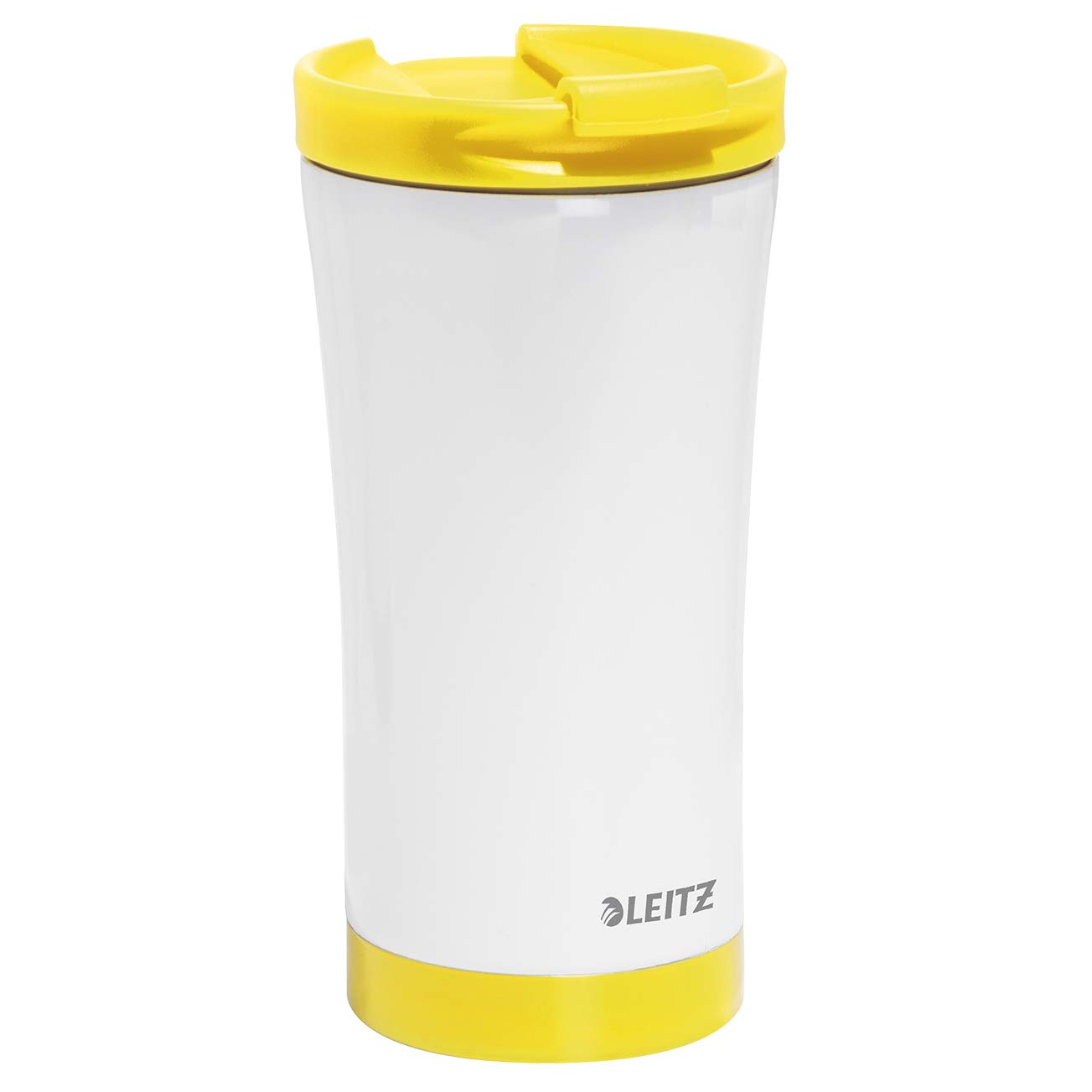 Leitz WOW Travel Mug, Stainless Steel, Thermal Insulation for Hot and Cold Beverages, Reusable - Yellow