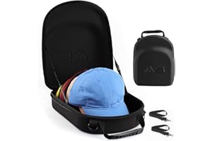 Anysiny Hat Travel Case for Baseball Caps-Hats Storage Box Cap Carrier with Carrying Handle&Shoulder Strap,Hat Case Organizer Holder Protects up to 6 Hats for Travelling Home Storage