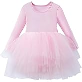 KARETT Long Sleeve Tutu Dresses for Toddler Girls Dance Ballet Leotards Little Girls Ballerina Outfits