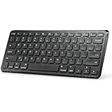 Anker Ultra Compact Slim Profile Wireless Bluetooth Keyboard with Rechargeable Battery, Universal Compatibility with iPad and Computer - Black