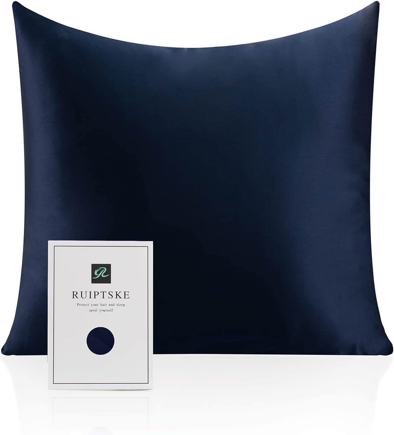 Oeko-TEX Certified Silk Pillowcase for 100% Silk Pillow 22 Momme Certified Hair and Skin Benefits Anti Aging, Anti Dust Mite (Blue, 60 x 60 cm)