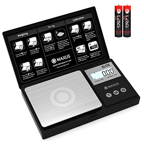 Precision Pocket Scale 200g x 0.01g, MAXUS Elite Digital Gram Scale