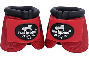 TGW RIDING 2520D Horse Bell Boots No-Turn Horse Bell Boots, Equine Ballistic Hoof Overreach Bell Boot, Pair