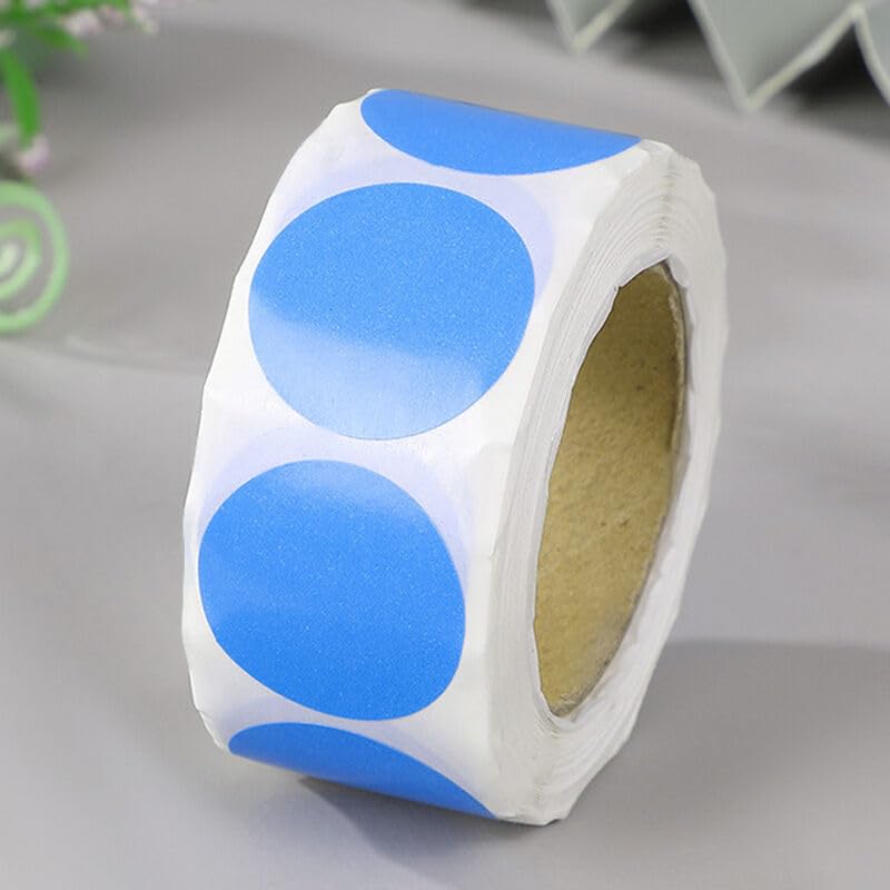 Photo 1 of 2000pcs Circle Sticker Labels, Blue Thermal Labels 1in