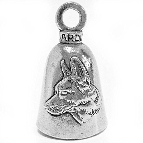 GuardianÂ® American German Shepard Shepherd Dog Motorcycle Biker Luck Gremlin Riding Bell or Key Ring