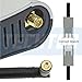TECHTOO 3G 4G Dipole Antenna Wide Band 5dbi 700-2600Mhz Omni Directional GSM WiFi Antenna with RP-SMA Connector for CEP Router Access Point Wireless Rang Extender (Black 1-Pack)