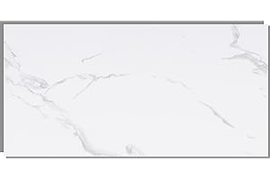 Dumawall+ Waterproof Wall Tiles, Easy-to-Install, Tongue & Groove System, UV Resistant, Strong & Durable | No Grouting, Cut with Hand Tools, Santorini Marble (8 Pack)