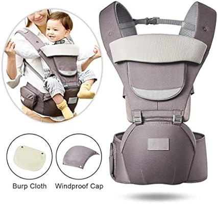 Baby Carrier Hip Seat, Maveek 3 in 1 Infant Soft Carriers with Windproof Cap & Burp Cloth, Newborn Waist Stool Hip Carrier Seat, Adjustable Positions, Perfect for Hiking Shopping Travelling(Dark Grey): Buy Baby Carrier Hip Seat, Maveek 3 in 1 Infant Soft Carriers with Windproof Cap & Burp Cloth, Newborn Waist Stool Hip Carrier Seat, Adjustable Positions, Perfect for Hiking Shopping Travelling(Dark Grey): Buy