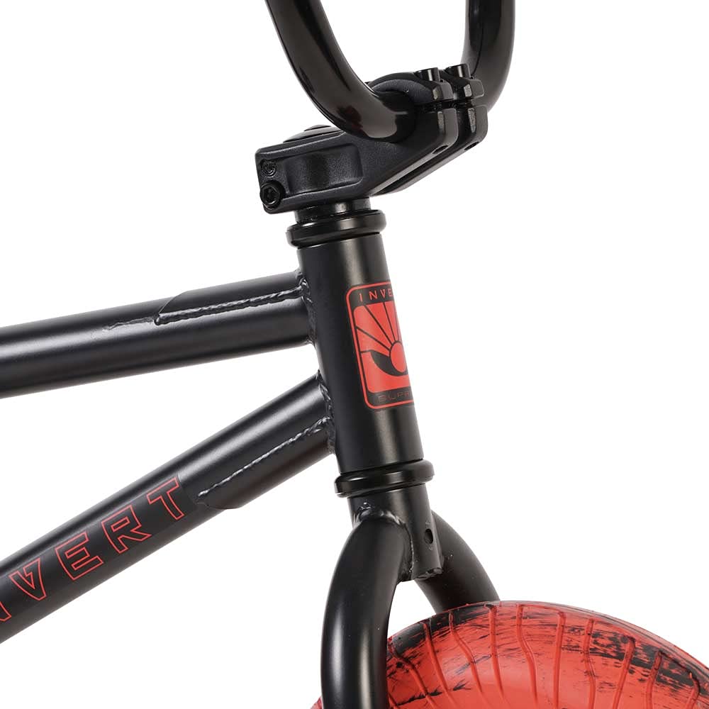 Invert IVS Mini BMX Bike, Top-Load Stem, Fixed Saddle, Lightweight Hi-Tensile Steel Frame, Freestyle BMX with Custom Marble Tires for Kids Aged 6 and Up Supports 220 lbs