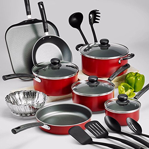 Click Here to See More Images Tramontina PrimaWare 18-Piece Nonstick Cookware Set (Steel Gray)