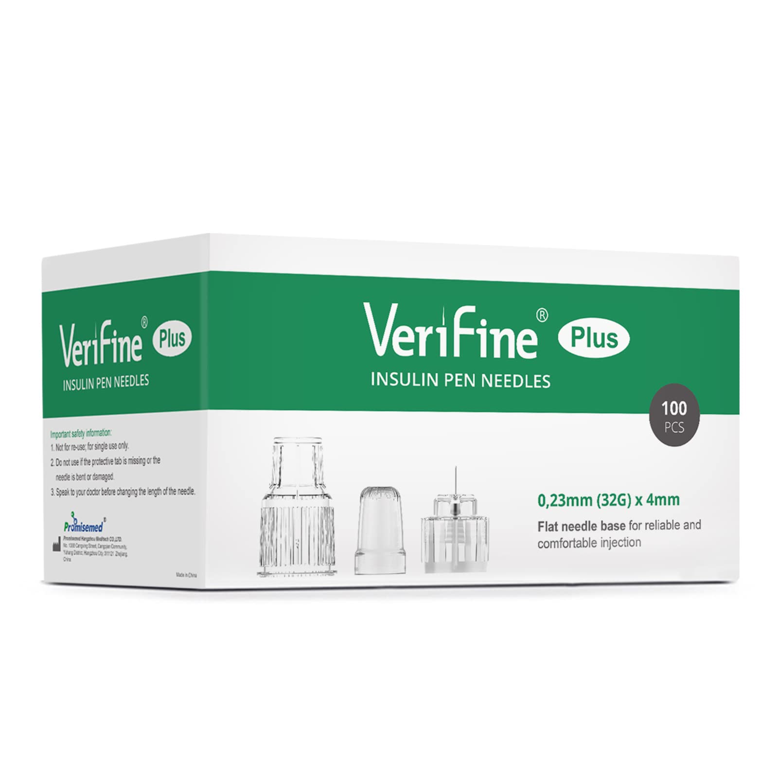 Pen Needles 32g 4mm Ultra Fine, Diabetic Needles for Insulin Injections, Compatible with Most Diabetes Pens, 100 Count 4mm x 32G (5/32”)