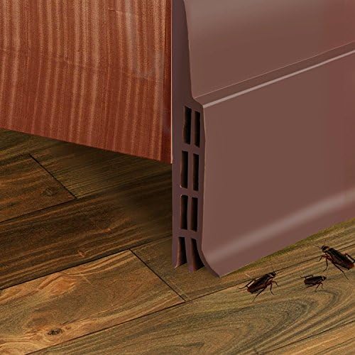 Self-adhesive Door Bottom Seal - Weather Stripping, Silicone Door Bottom Seal Strip（2" Width x 39" Length） (Brown)