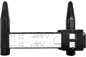 CCHRN Wheel PCD Gauge, Automotive Wheel Stud Bolt Pattern Measuring Tool PCD Ruler, 4 5 6 8 Holes Lug Bolt Pattern Gauge Slid