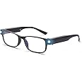OuShiun Reading Glasses with LED Light Readers Blue Light Blocking Anti Eyestrain Eyeglasses Lighted Nighttime