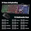Mafiti-RK101-7-Rainbow-Backlit-Gaming-Keyboard-Mechanical-Feeling-USB-Wired-Gaming-Keyboard-with-Breathing-Light-Mouse-Combo-for-Working-or-Gaming-UK-layout Gaming Keyboard Mouse Set,Mafiti RK101 7 Rainbow Backlit Keyboard with Mechanical Feeling Breathing Light for Working or…