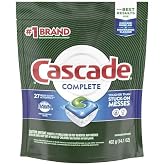 Cascade Complete ActionPacs, Dishwasher Detergent, Lemon Scent, 27 Count